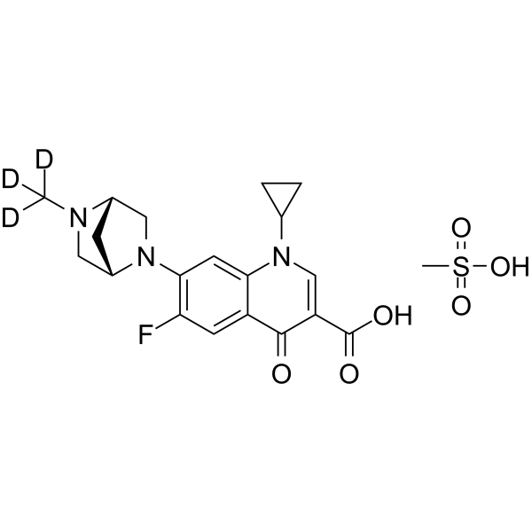 Danofloxacin-d<sub>3</sub> mesylate Chemical Structure