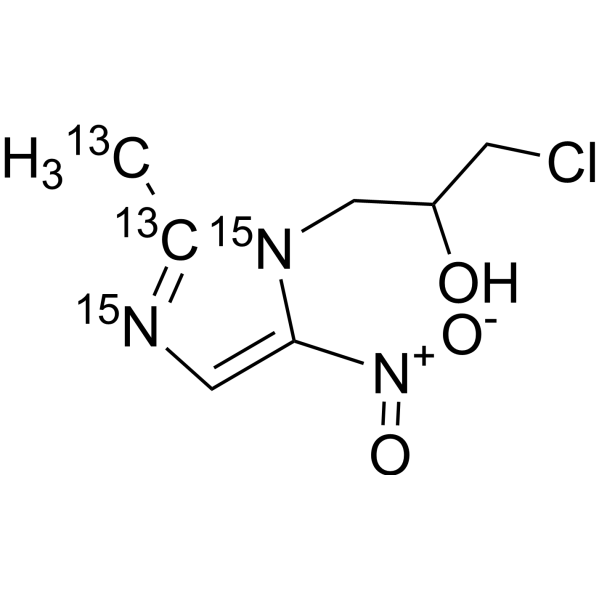 Ornidazole-13C2,15<em>N</em>2