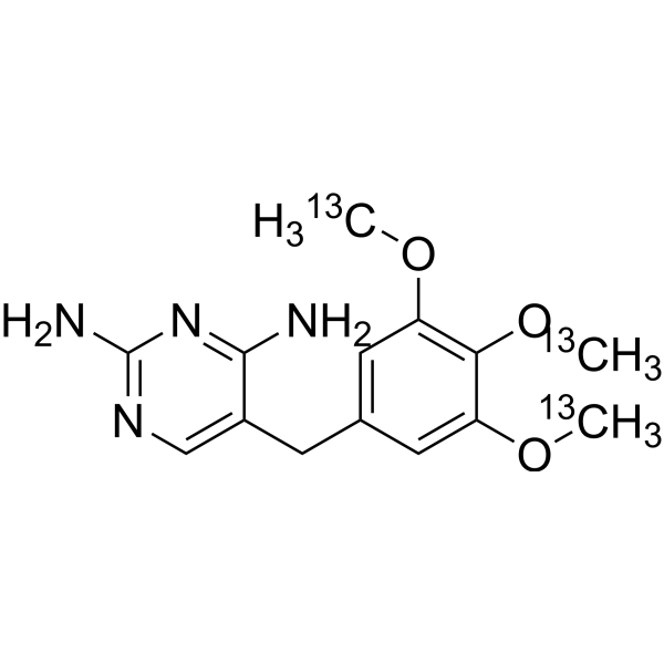 Trimethoprim-<sup>13</sup>C<sub>3</sub> Chemical Structure