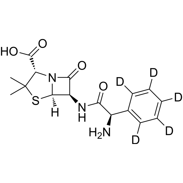 Ampicillin-d5 Chemical Structure