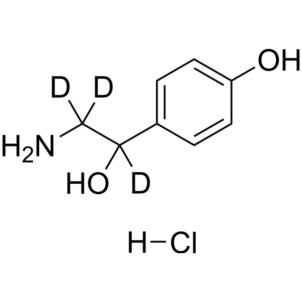 Octopamine-d<sub>4</sub> hydrochloride Chemical Structure
