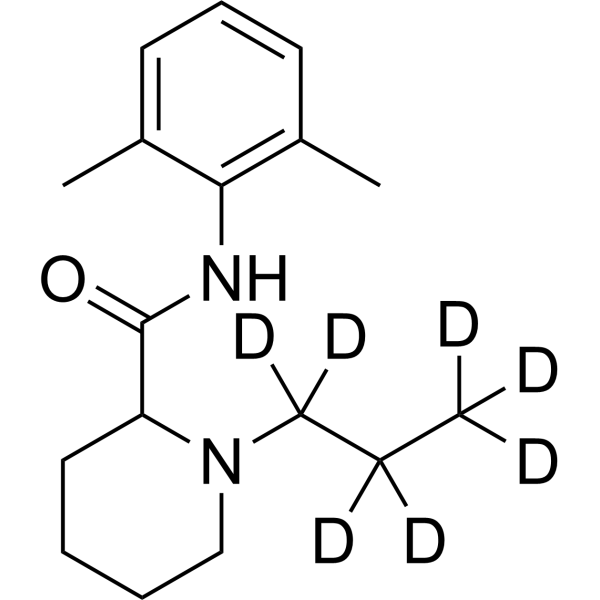 (Rac)-Ropivacaine-d<sub>7</sub> Chemical Structure
