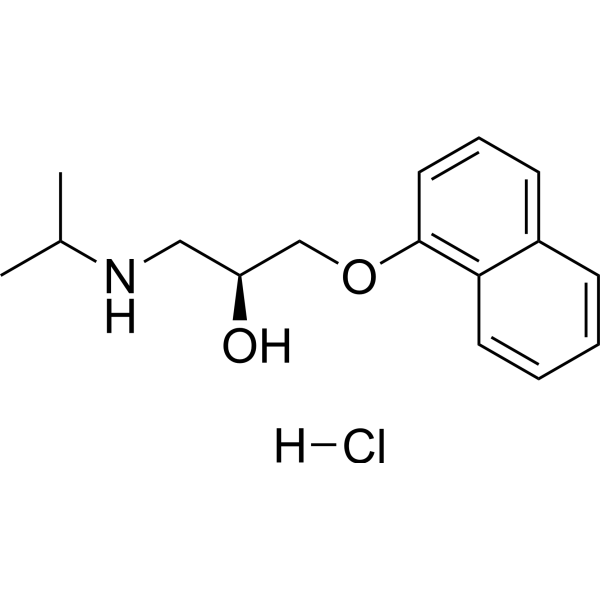 (S)-(-)-Propranolol hydrochloride Chemical Structure