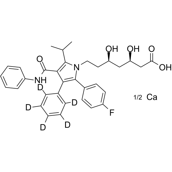 Atorvastatin-d<sub>5</sub> hemicalcium Chemical Structure