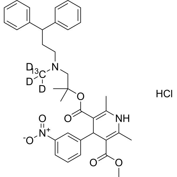 Lercanidipine-<sup>13</sup>C,d<sub>3</sub> hydrochloride Chemical Structure