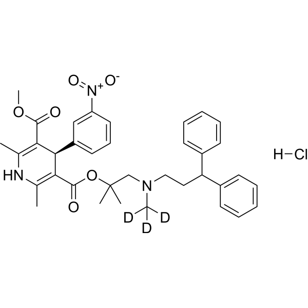 (R)-Lercanidipine-d<sub>3</sub> hydrochloride Chemical Structure