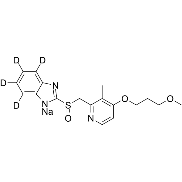 Rabeprazole-d<sub>4</sub> sodium Chemical Structure