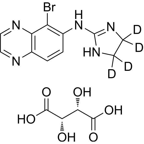Brimonidine-d<sub>4</sub> D-tartrate Chemical Structure