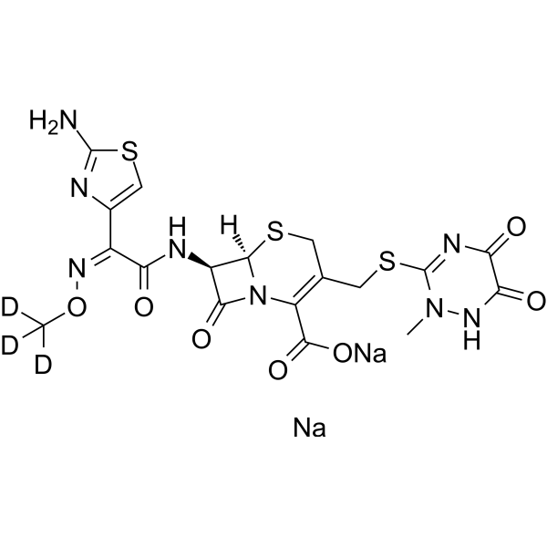 Ceftriaxone-d<sub>3</sub> disodium Chemical Structure