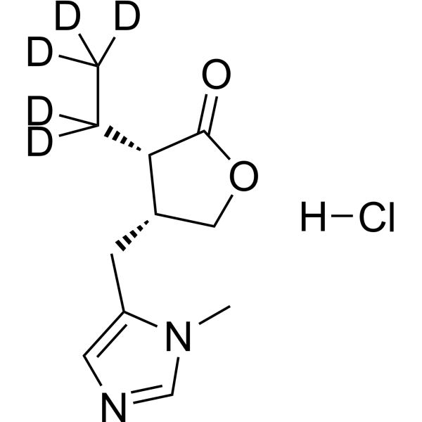 Pilocarpine-d<sub>5</sub> hydrochloride Chemical Structure