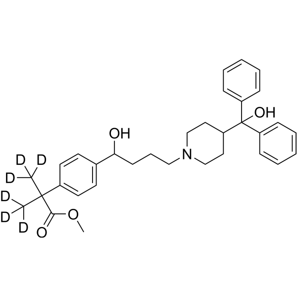 Fexofenadine-d<sub>6</sub> Methyl Ester Chemical Structure