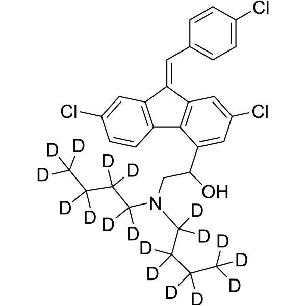 Lumefantrine-d<sub>18</sub> Chemical Structure