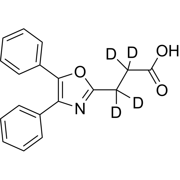 Oxaprozin-d<sub>4</sub> Chemical Structure