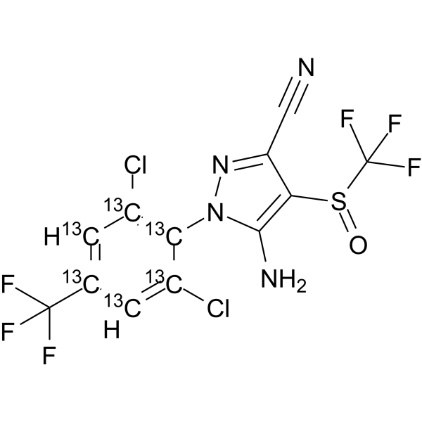 Fipronil-<sup>13</sup>C<sub>6</sub> Chemical Structure