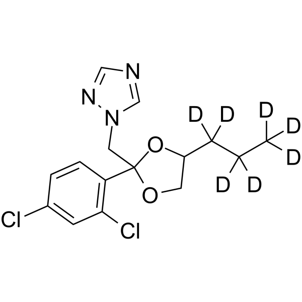Propiconazole-d<sub>7</sub> Chemical Structure