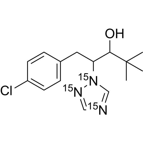 (Rac)-Paclobutrazol-<sup>15</sup>N<sub>3</sub> Chemical Structure