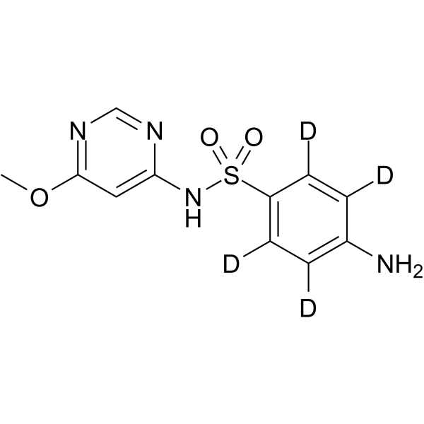 Sulfamonomethoxine-d<sub>4</sub> Chemical Structure