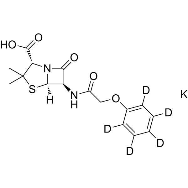 Penicillin V Potassium-d<sub>5</sub> Chemical Structure