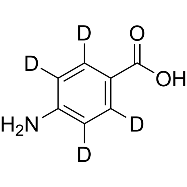 4-Aminobenzoic acid-d<sub>4</sub> Chemical Structure