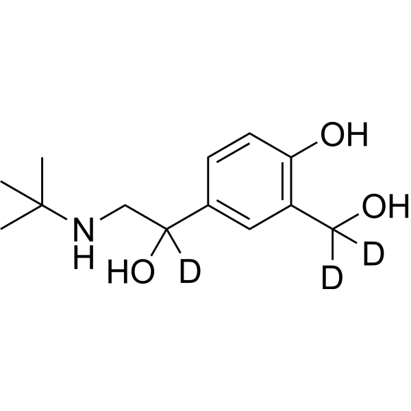 Salbutamol-d<sub>3</sub> Chemical Structure
