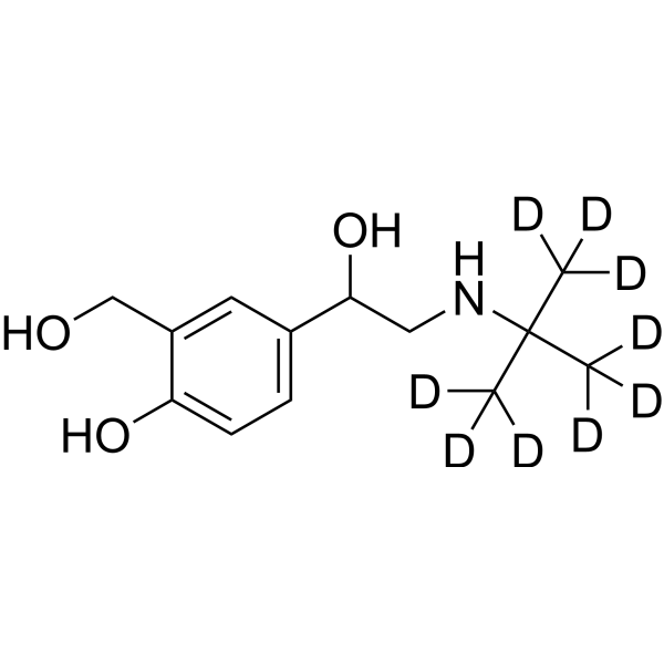 Salbutamol-d<sub>9</sub> Chemical Structure