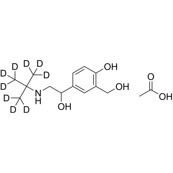 Salbutamol-d<sub>9</sub> acetate Chemical Structure