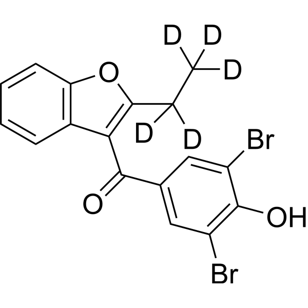 Benzbromarone-d<sub>5</sub> Chemical Structure