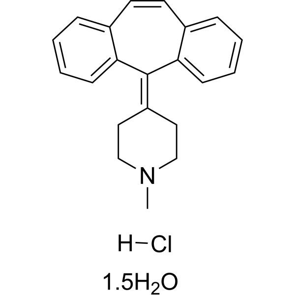 Cyproheptadine hydrochloride sesquihydrate Chemical Structure