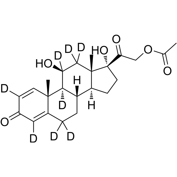 Prednisolone acetate-d<sub>8</sub> Chemical Structure