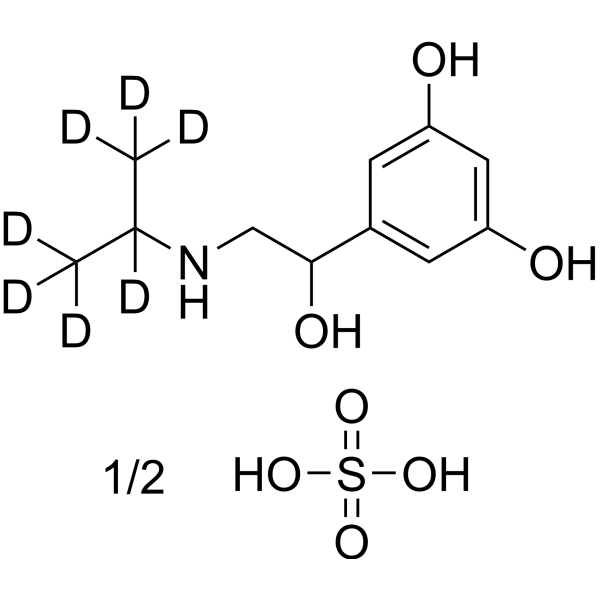 Metaproterenol-d<sub>7</sub> hemisulfate Chemical Structure