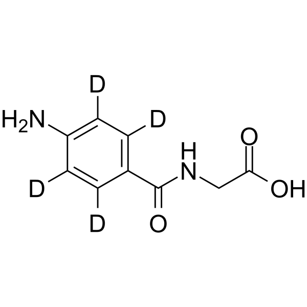 4-Aminohippuric acid-d<sub>4</sub> Chemical Structure