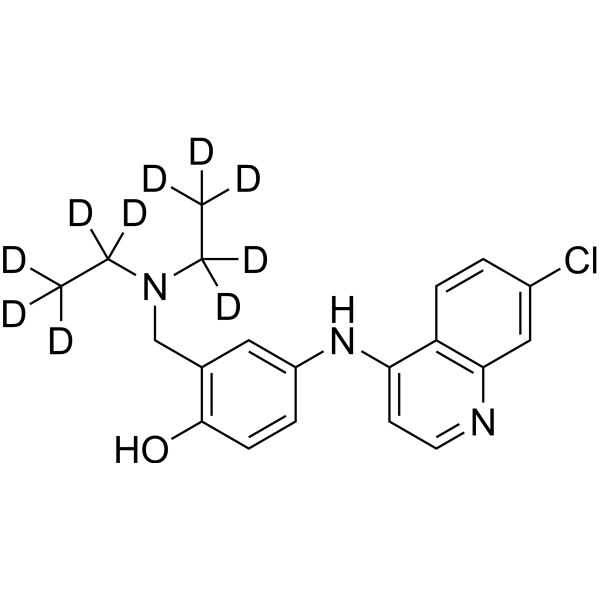 Amodiaquine-d<sub>10</sub> Chemical Structure