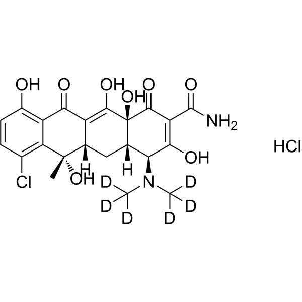 Chlortetracycline-d<sub>6</sub> hydrochloride Chemical Structure