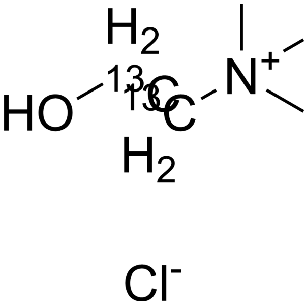 Choline-<sup>13</sup>C<sub>2</sub> chloride Chemical Structure