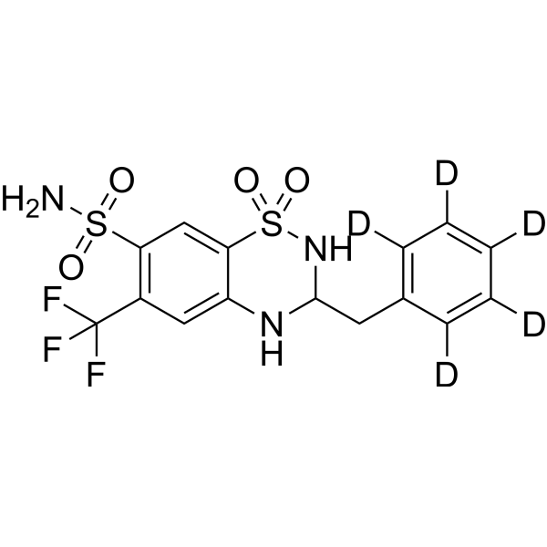 (Rac)-Bendroflumethiazide-d<sub>5</sub> Chemical Structure