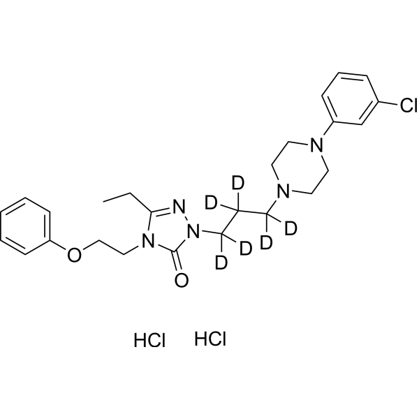 Nefazodone-d<sub>6</sub> dihydrochloride Chemical Structure