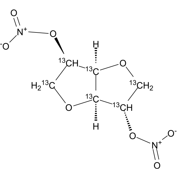 Isosorbide dinitrate-<sup>13</sup>C<sub>6</sub> Chemical Structure