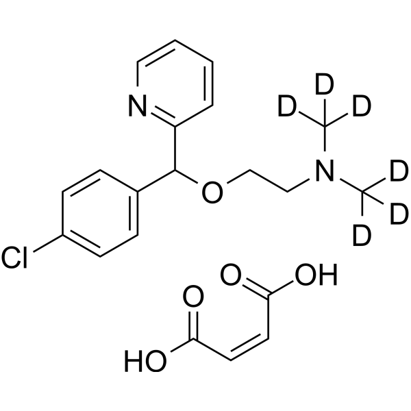 Carbinoxamine-d<sub>6</sub> maleate Chemical Structure