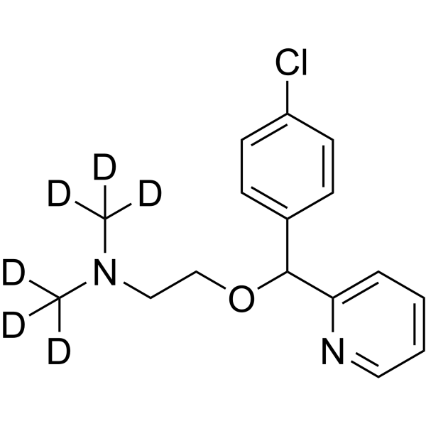 (±)-Carbinoxamine-d<sub>6</sub> Chemical Structure