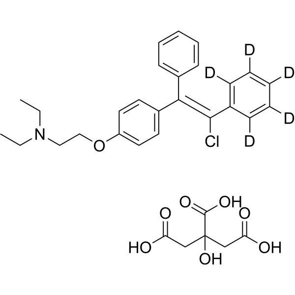 Zuclomiphene-d<sub>5</sub> citrate Chemical Structure