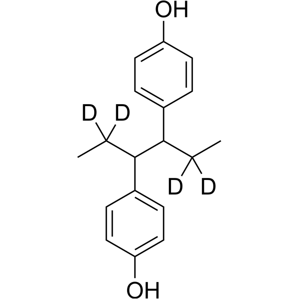 (Rac)-Hexestrol-d<sub>4</sub> Chemical Structure