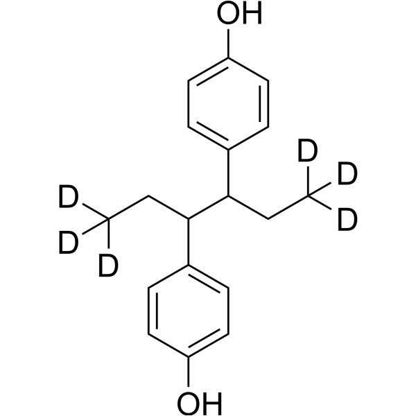 (Rac)-Hexestrol-d<sub>6</sub> Chemical Structure