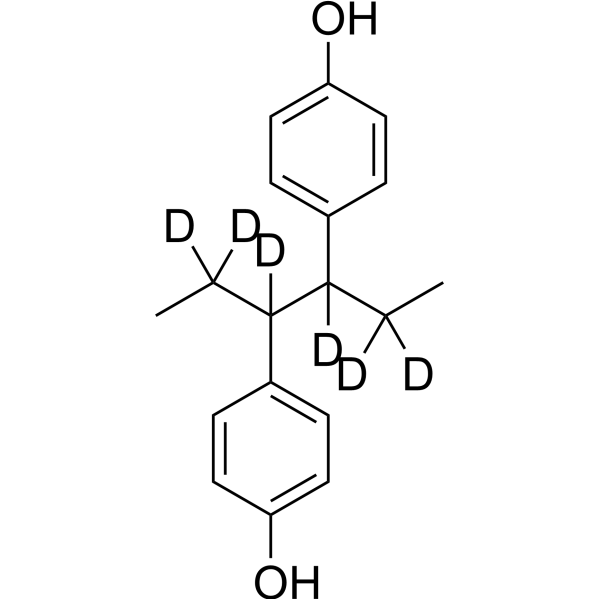 (Rac)-Hexestrol-d<sub>6</sub> (hexane-2,2,3,4,5,5-d6) Chemical Structure