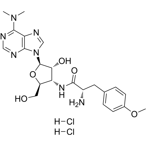 Puromycin dihydrochloride 構造式