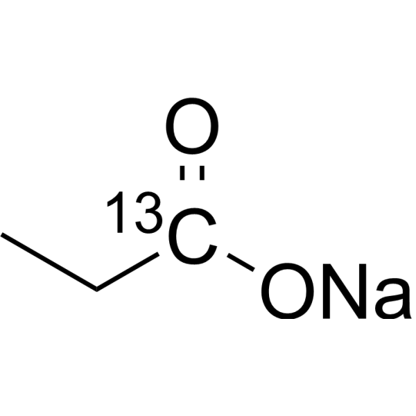 Propanoic-<sup>13</sup>C sodium Chemical Structure