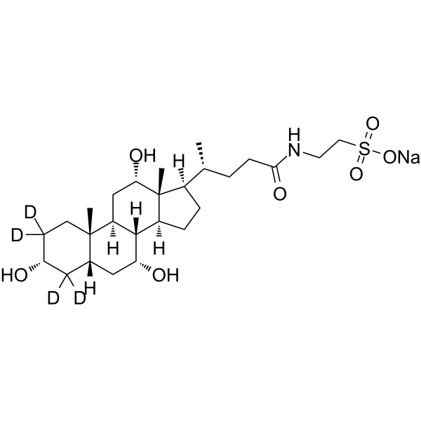 Taurocholic acid-d4 sodium Chemical Structure