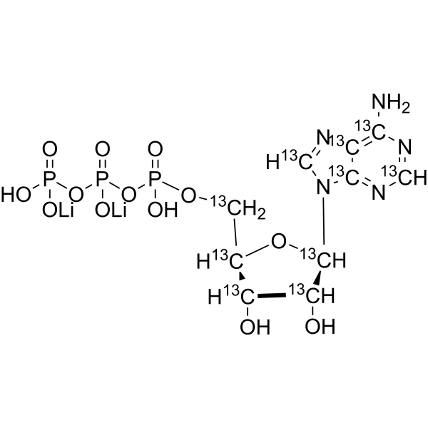 ATP-<sup>13</sup>C<sub>10</sub> dilithium Chemical Structure