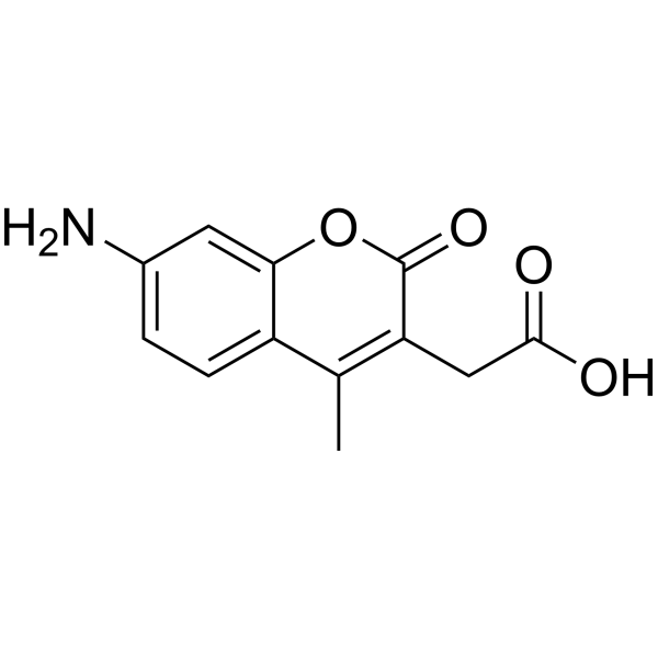 7-Amino-4-methylcoumarin-3-acetic acid Chemical Structure