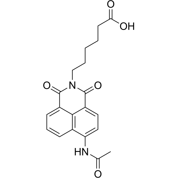 <em>6</em>-(4-Acetamido-1,8-naphthalamido)hexanoic acid