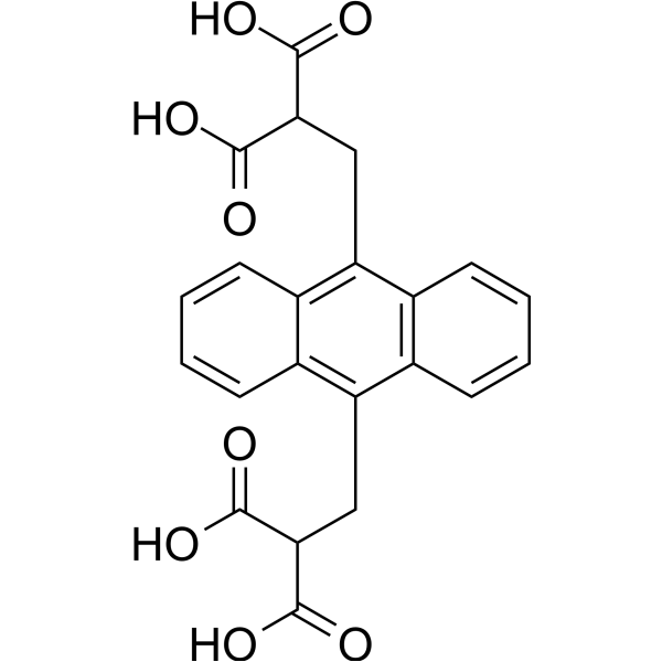 9,10-Anthracenediyl-bis(methylene)dimalonic acid Chemical Structure